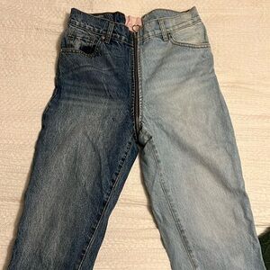 REVICE Two Tone Yin Yang Tokyo Zipper Crotch Mom Jeans Size 29